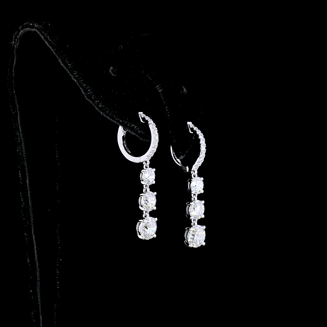 Carat Lab Grown Diamond Earrings Lab Diamond Hoops – Jewels