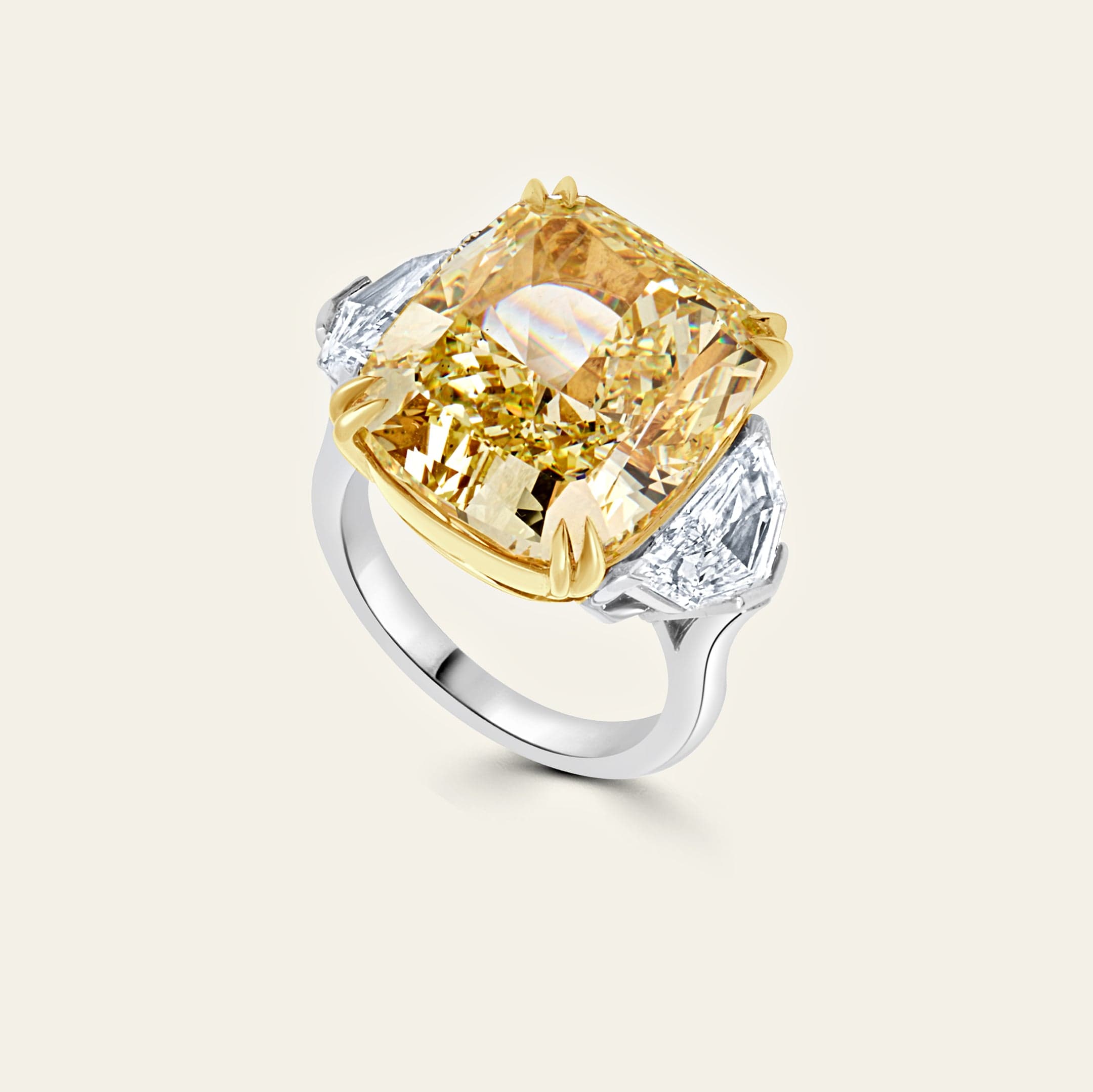Fancy Intense Yellow Diamond Engagement Ring