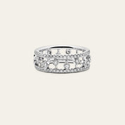 De Beers Dewdrop Band in White Gold