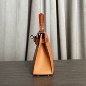 Hermès AQ Gold and Etrusque Mini Kelly Sellier 20 Madame Touch Alligator Mississippi Palladium Hardware