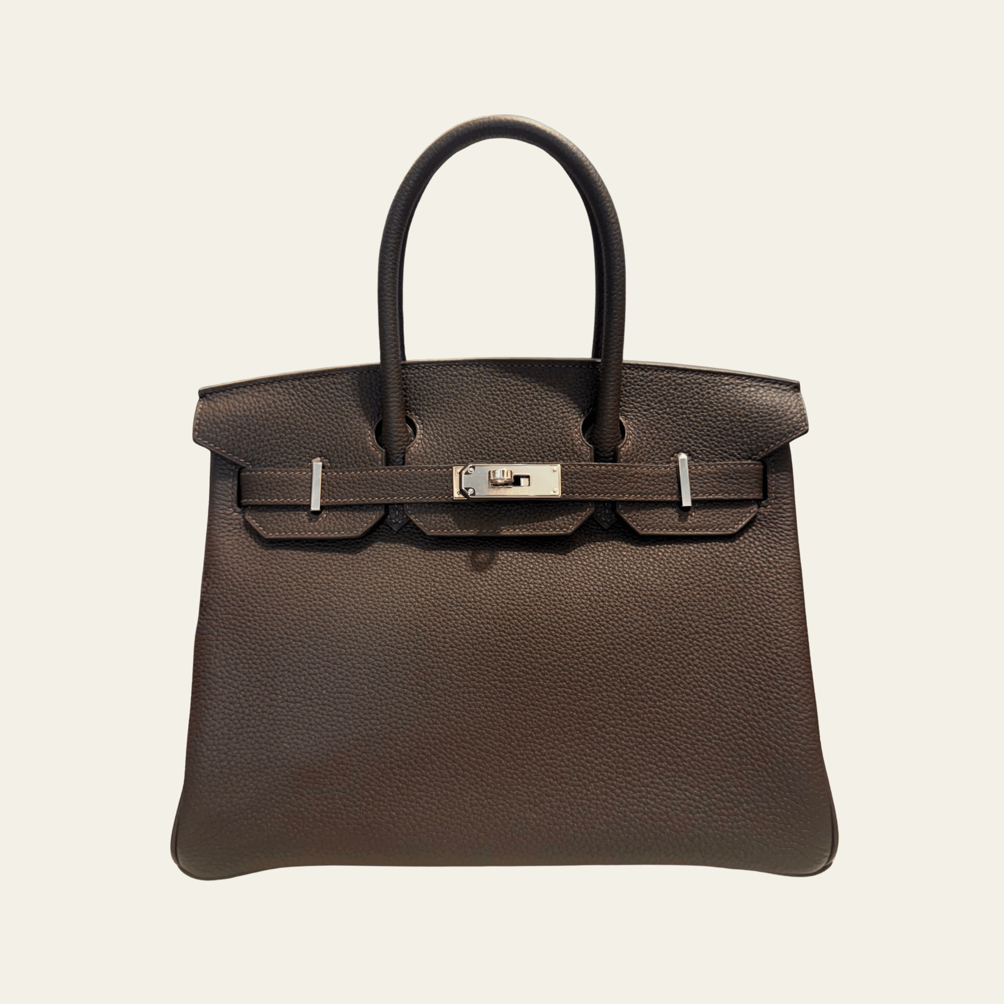 Hermès Birkin 30 Bai-Brun – Brown Birkin Bag Togo Palladium