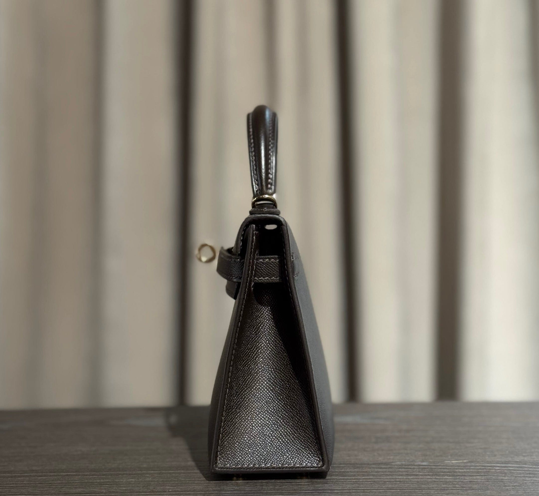 Hermès Bai-Brun Mini Kelly Sellier 20 Madame Permabrass Hardware