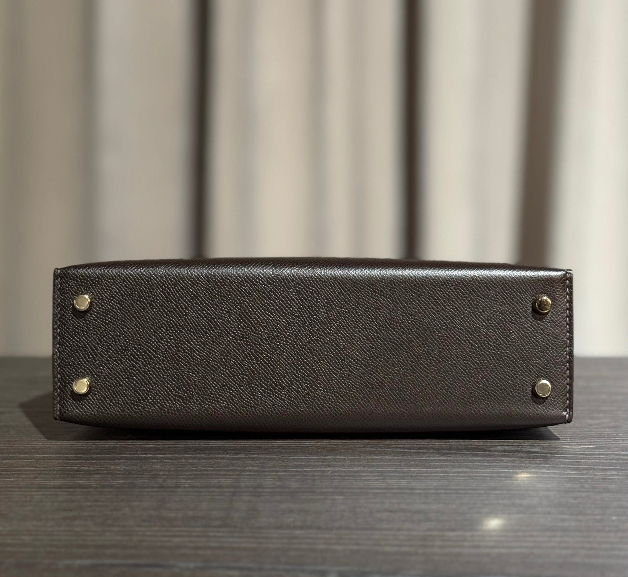 Hermès Bai-Brun Mini Kelly Sellier 20 Madame Permabrass Hardware