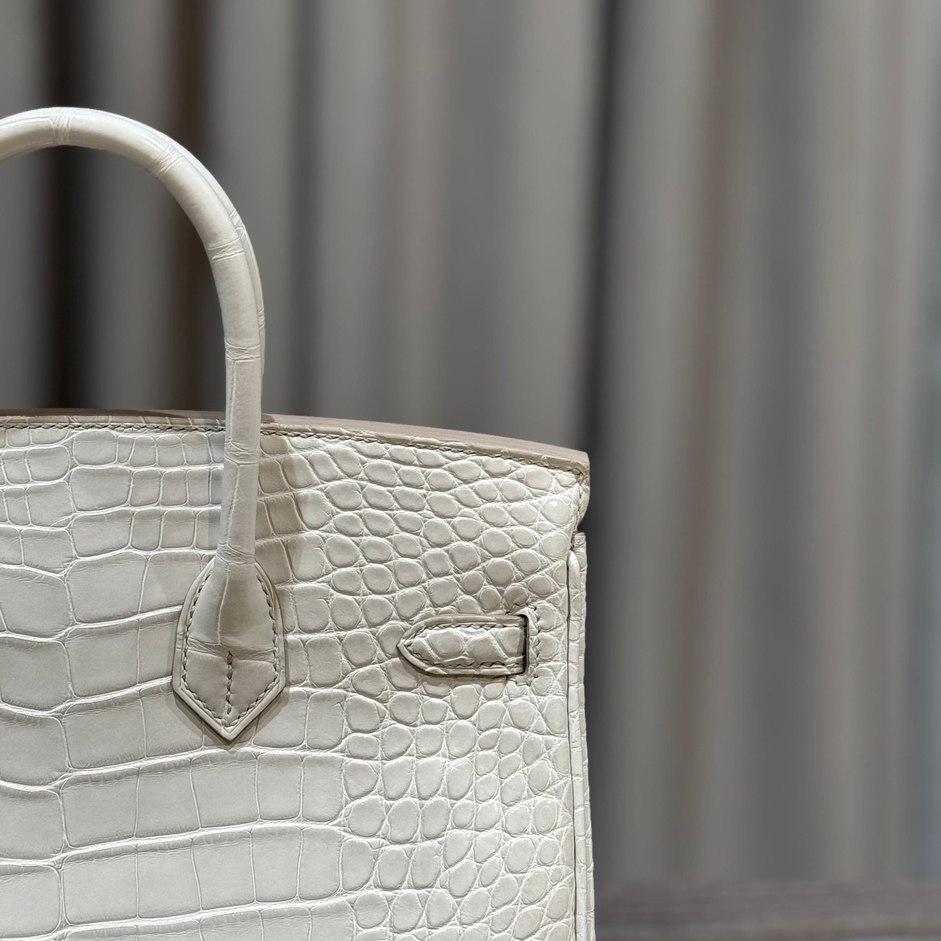 Hermès Beton Birkin 25 Matte Alligator Gold Hardware