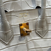 Hermès Beton Birkin 25 Matte Alligator Gold Hardware