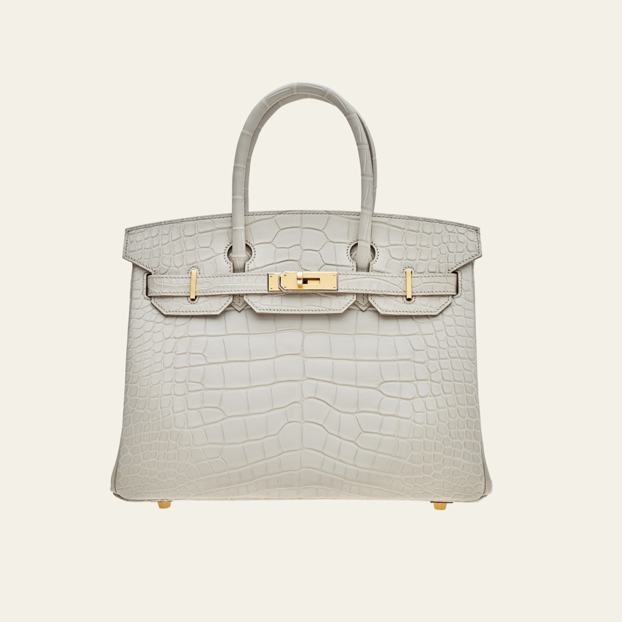 Hermès Beton Birkin 25 Matte Alligator Gold Hardware