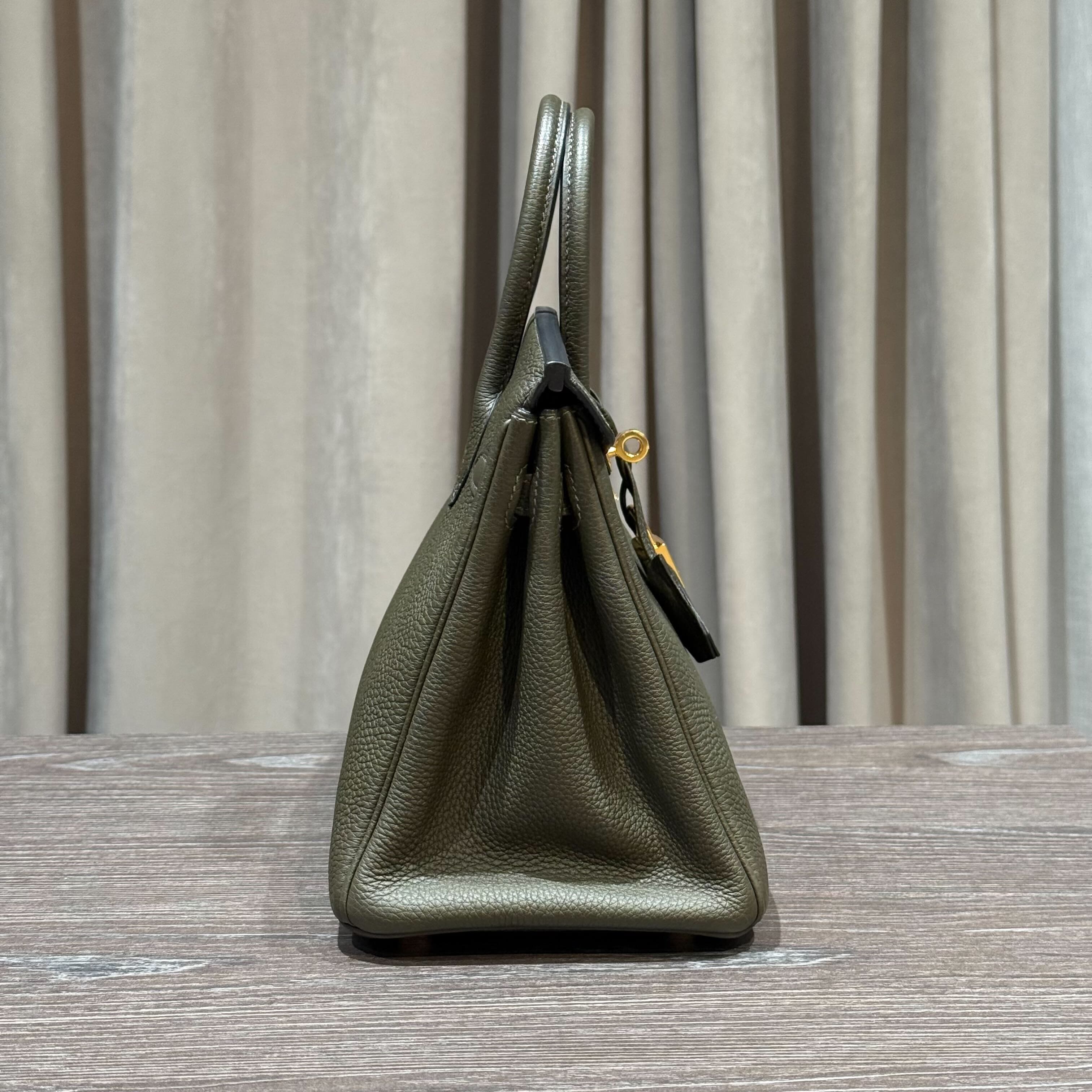 Hermès Vert De Gris Birkin 25 Togo Gold Hardware