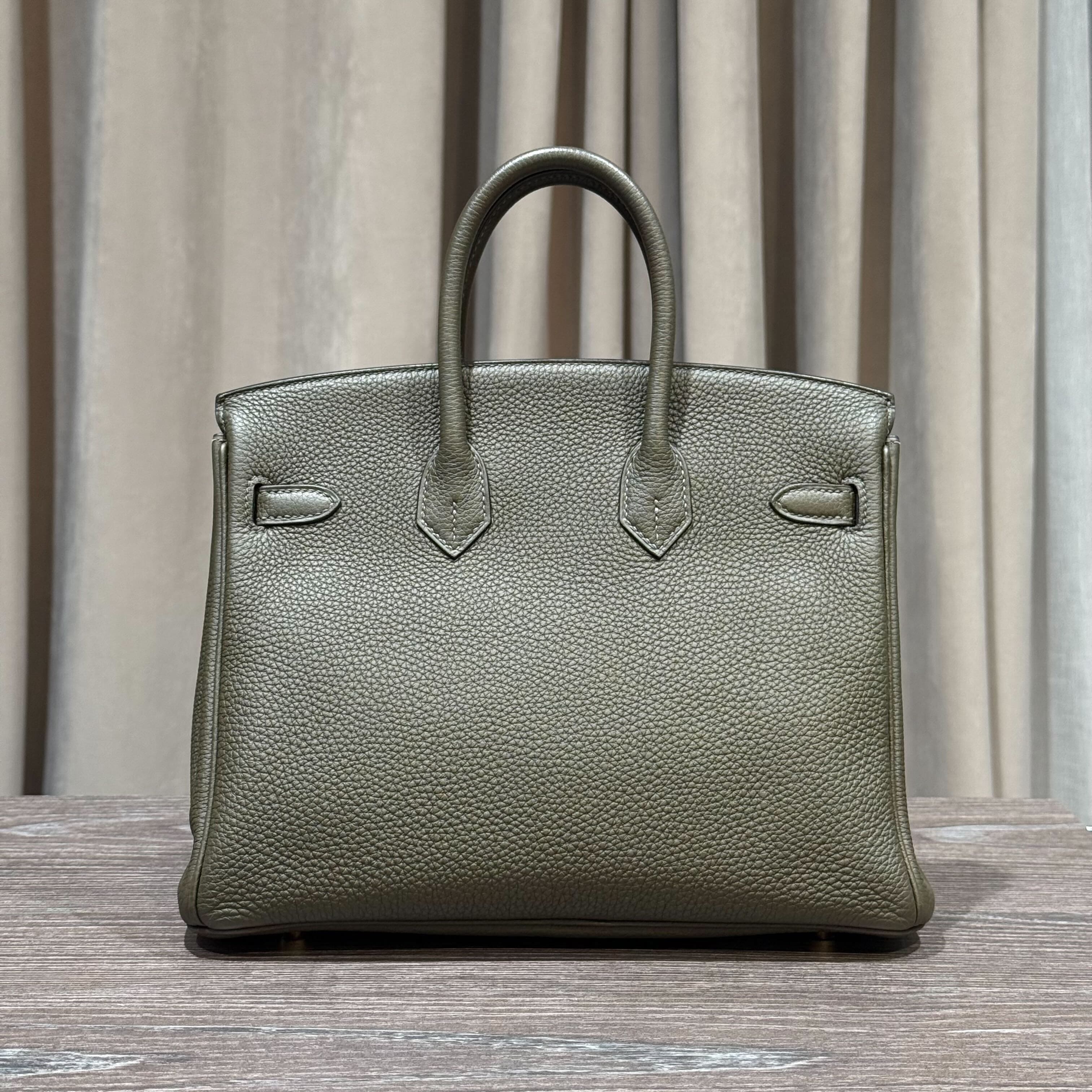 Hermès Vert De Gris Birkin 25 Togo Gold Hardware
