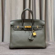 Hermès Vert De Gris Birkin 25 Togo Gold Hardware