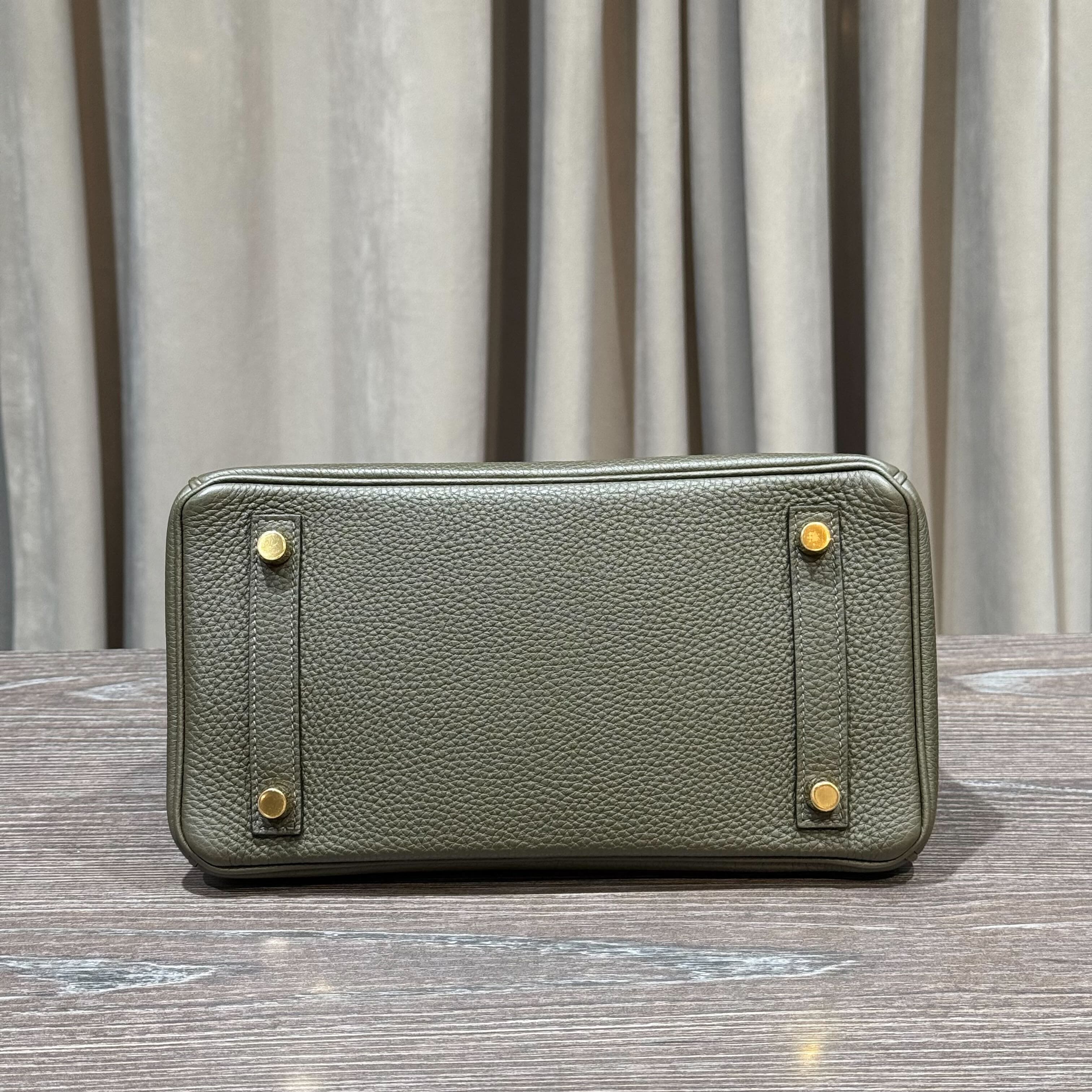 Hermès Vert De Gris Birkin 25 Togo Gold Hardware