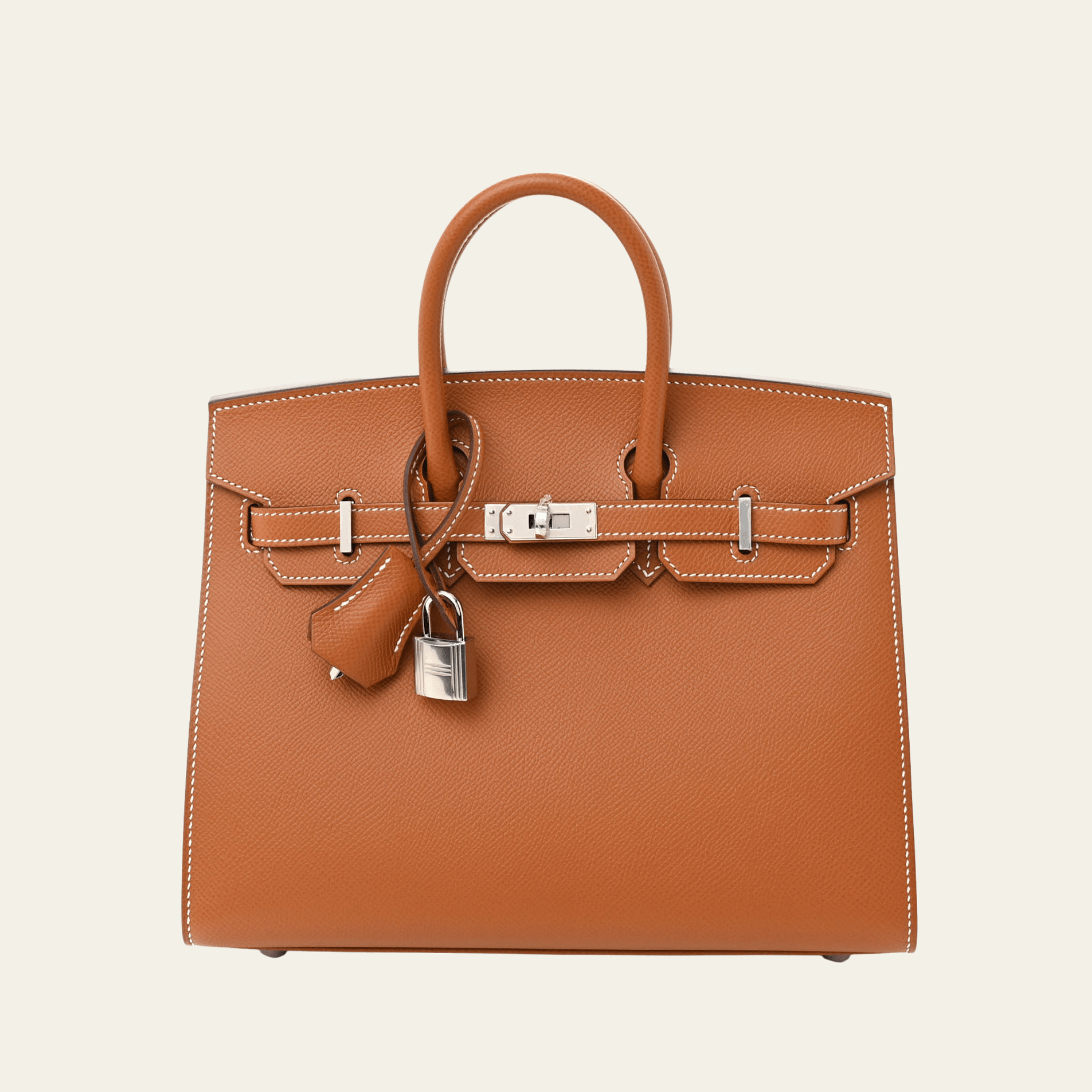Hermès Gold Birkin Sellier 25 Epsom Palladium Hardware – Jewels