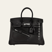 Hermès Black Birkin 25 Rock Volupto Palladium Hardware Limited Edition