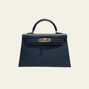 Hermès Bleu de Prusse Mini Kelly Sellier 20 Epsom Palladium Hardware