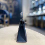 Hermès Bleu de Prusse Mini Kelly Sellier 20 Epsom Palladium Hardware