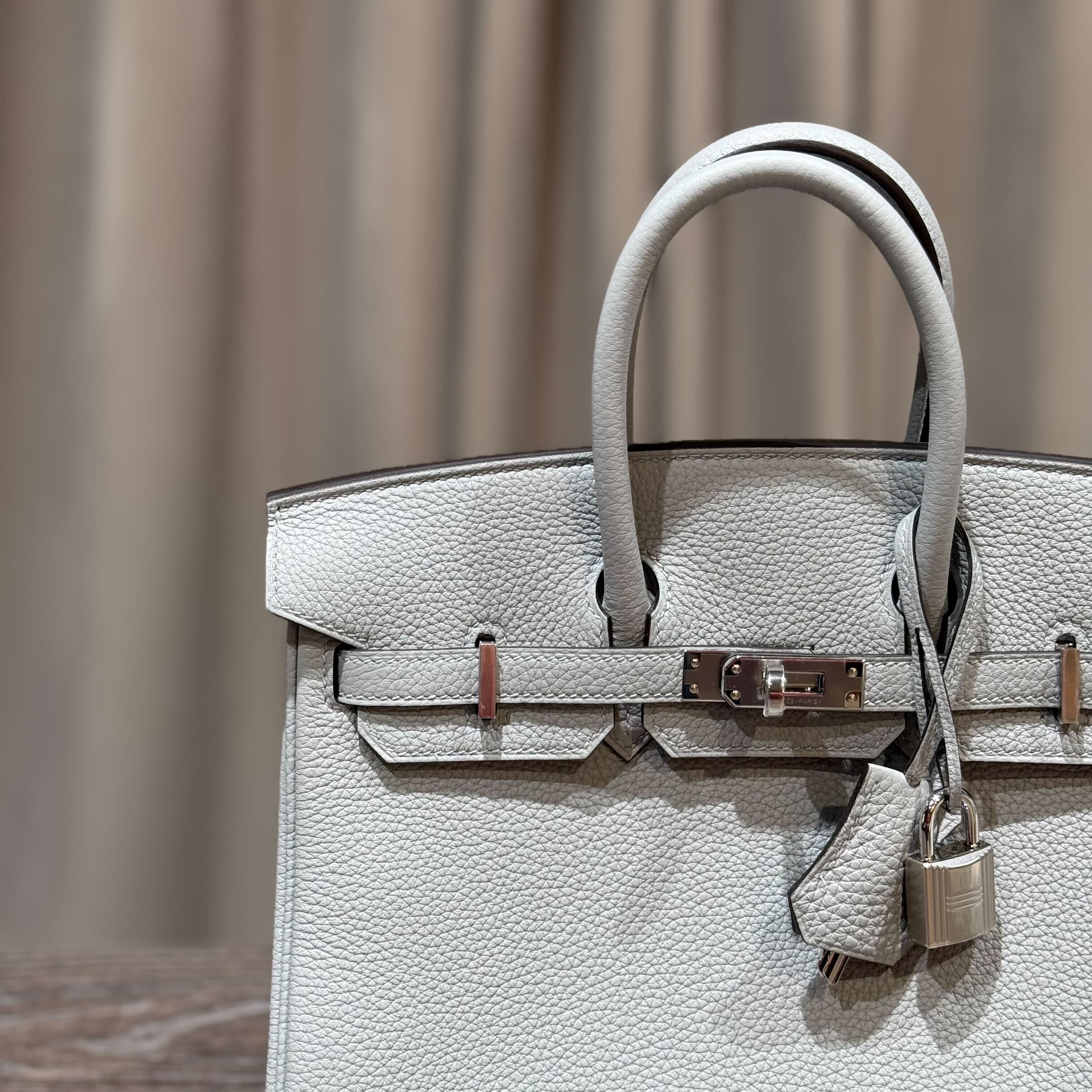Hermès Bleu Glacier Birkin 25 Togo Palladium Hardware