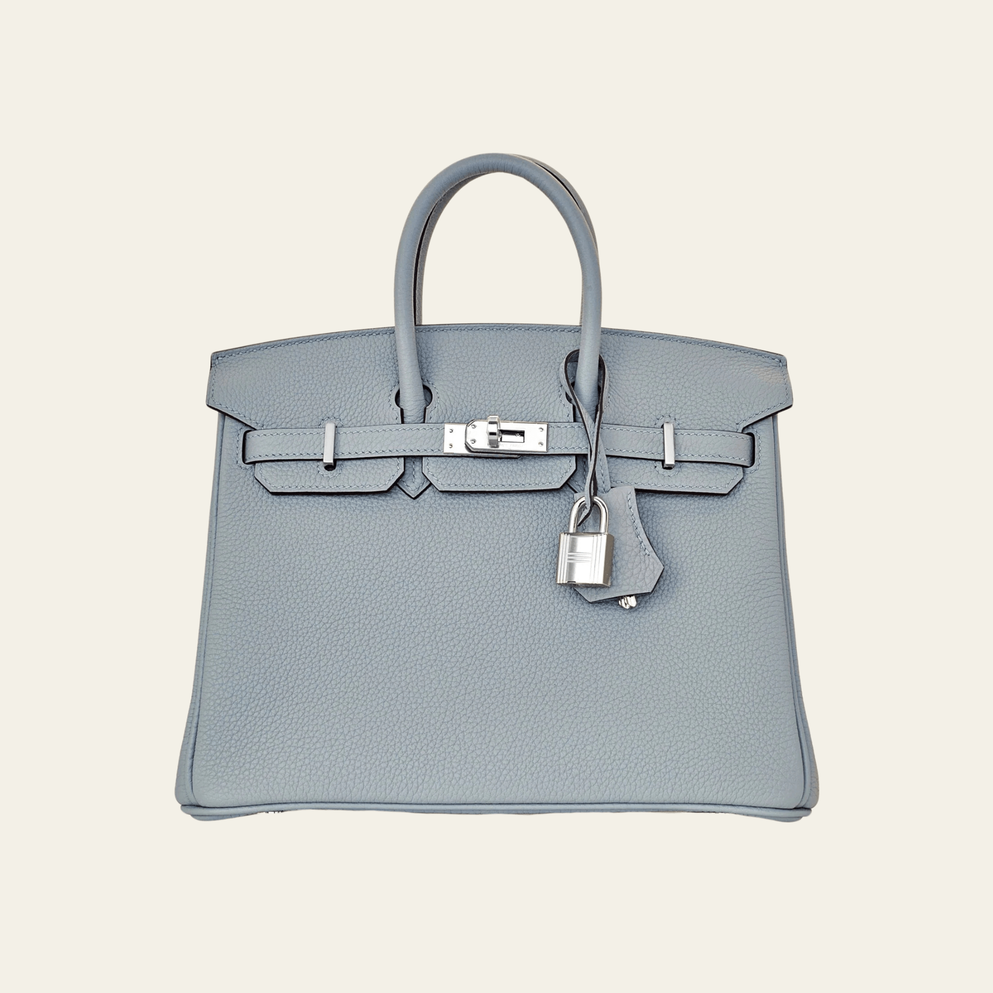 Hermès Bleu Glacier Birkin 25 Togo Palladium Hardware