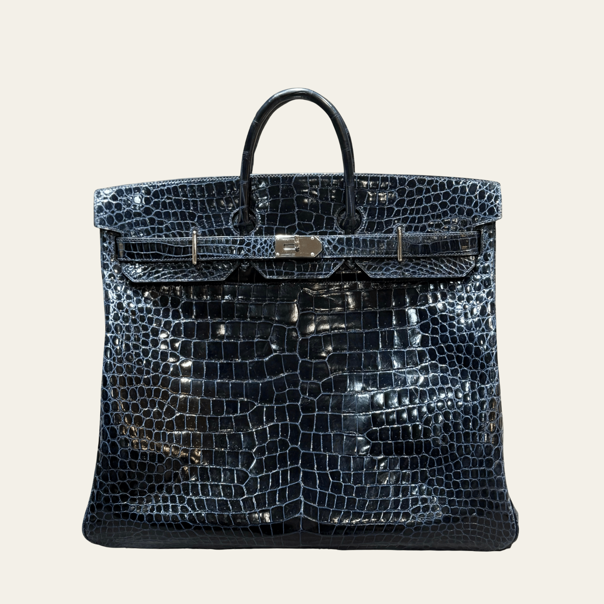 Hermès Birkin 50 Bleu Marine HAC – Blue Crocodile Birkin Bag