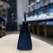 Hermès Bleu Navy Kelly Sellier 25 Epsom Palladium Hardware