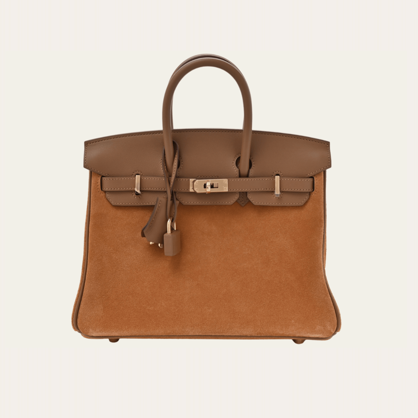 Hermès Chamois and Alezan Birkin 25 Grizzly and Swift Electrum Hardware