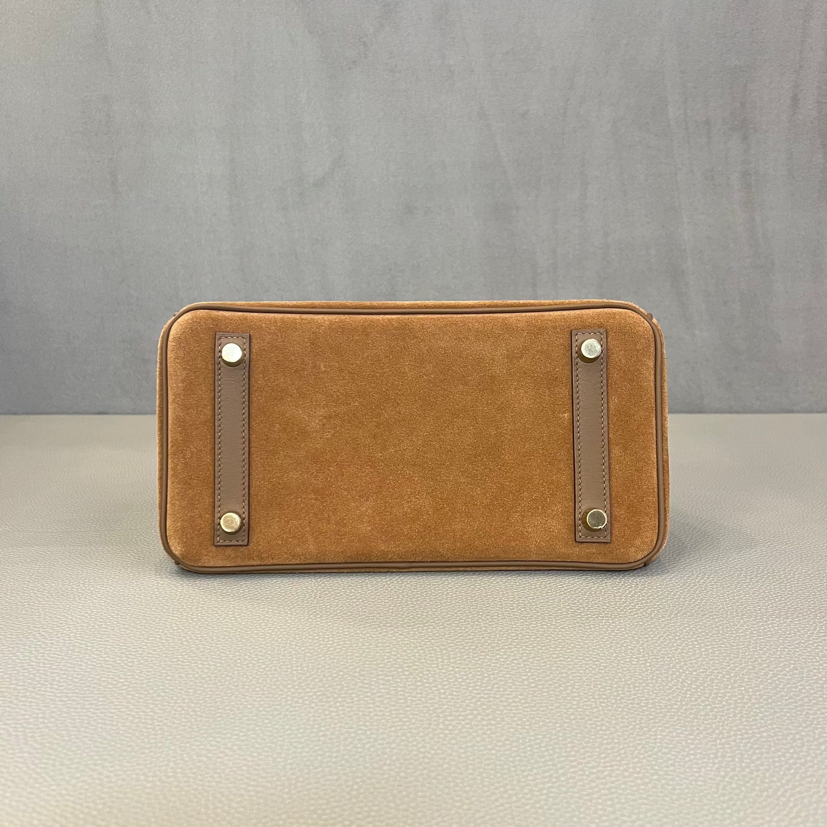 Hermès Chamois and Alezan Birkin 25 Grizzly and Swift Electrum Hardware