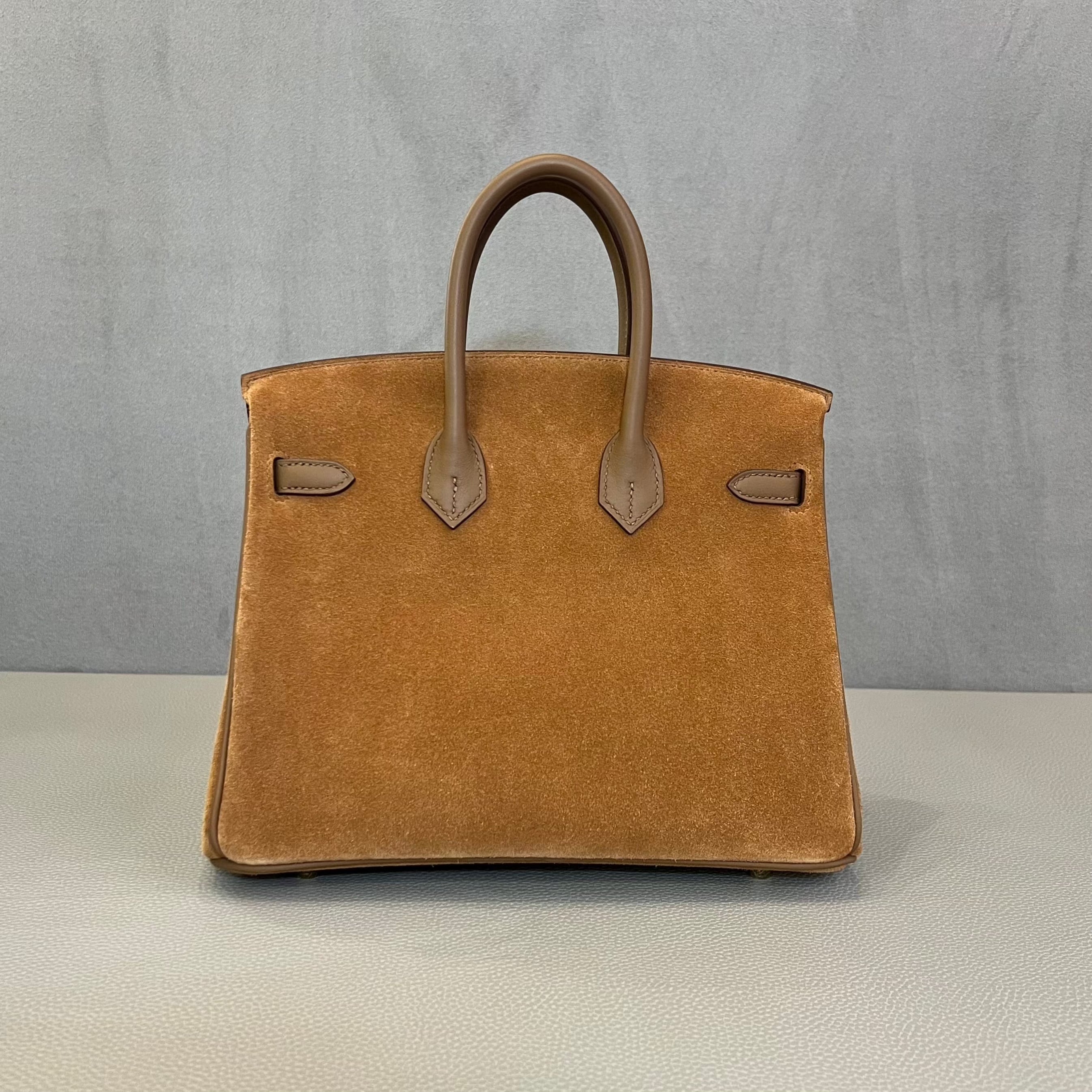 Hermès Chamois and Alezan Birkin 25 Grizzly and Swift Electrum Hardware