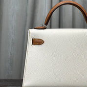 Hermès Craie and Gold Mini Kelly Sellier 20 Epsom Gold Hardware Hermès Special Order HSS