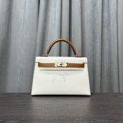 Hermès Craie and Gold Mini Kelly Sellier 20 Epsom Gold Hardware Hermès Special Order HSS