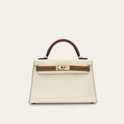 Hermès Craie and Gold Mini Kelly Sellier 20 Epsom Gold Hardware Hermès Special Order HSS