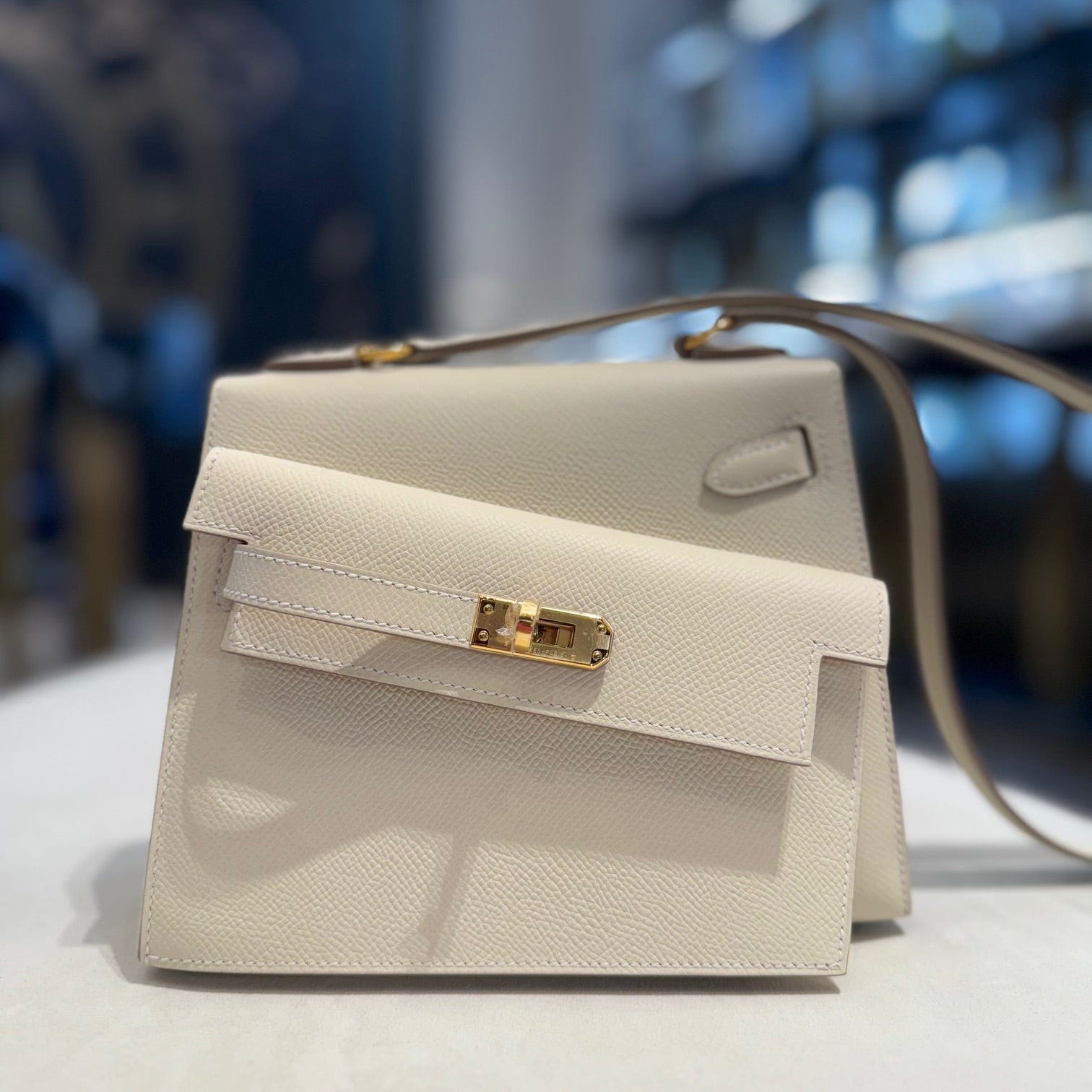 Hermès Craie Mini Kelly En Desordre 20 Epsom Gold Hardware Limited Edition
