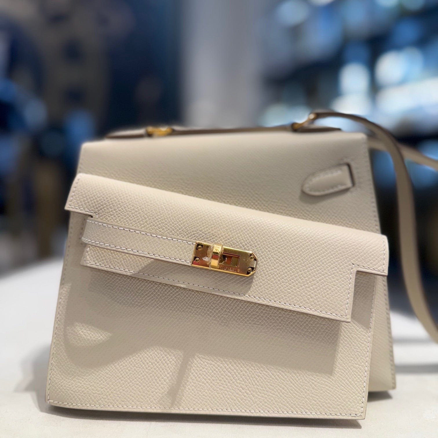 Hermès Craie Mini Kelly En Desordre 20 Epsom Gold Hardware Limited Edition