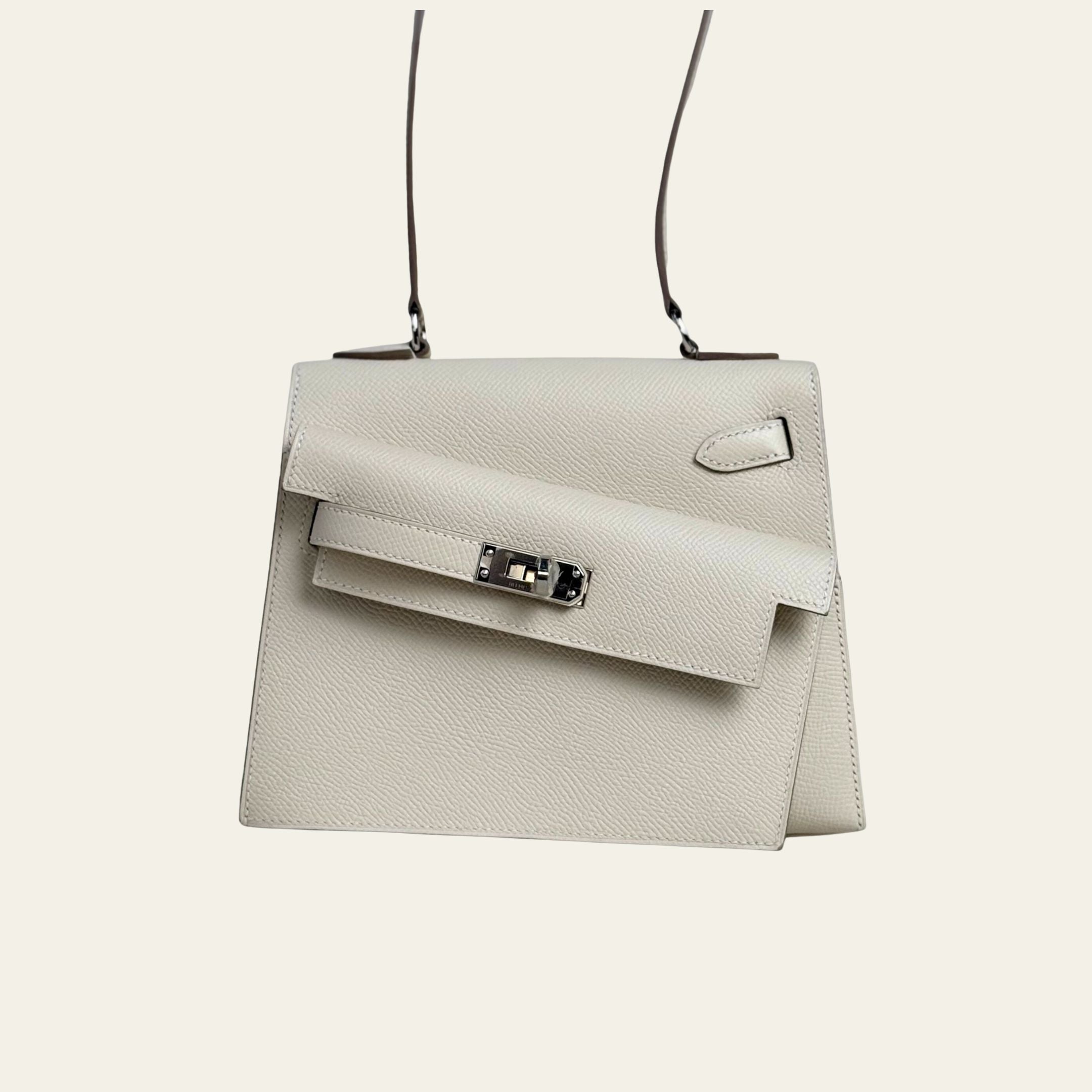 Hermès Craie Kelly En Désordre 20 – White Kelly Sellier Epsom