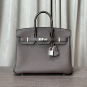 Hermès Ebene Birkin 25 Togo Palladium Hardware