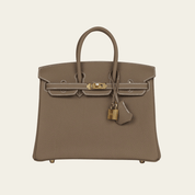 Hermès Etoupe Birkin 25 Togo Gold Hardware