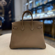 Hermès Etoupe Birkin 25 Togo Gold Hardware