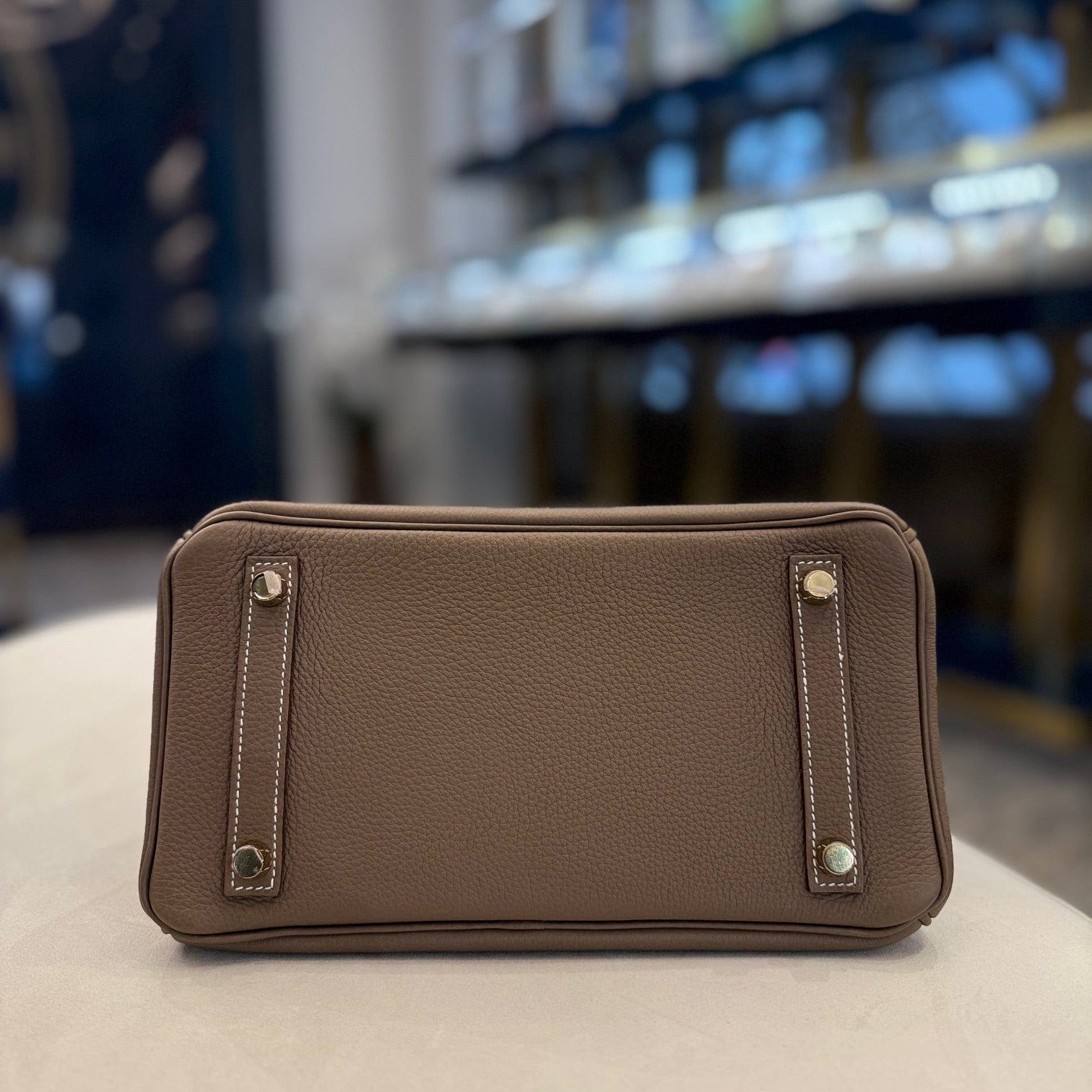 Hermès Etoupe Birkin 25 Togo Gold Hardware