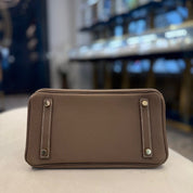Hermès Etoupe Birkin 25 Togo Gold Hardware
