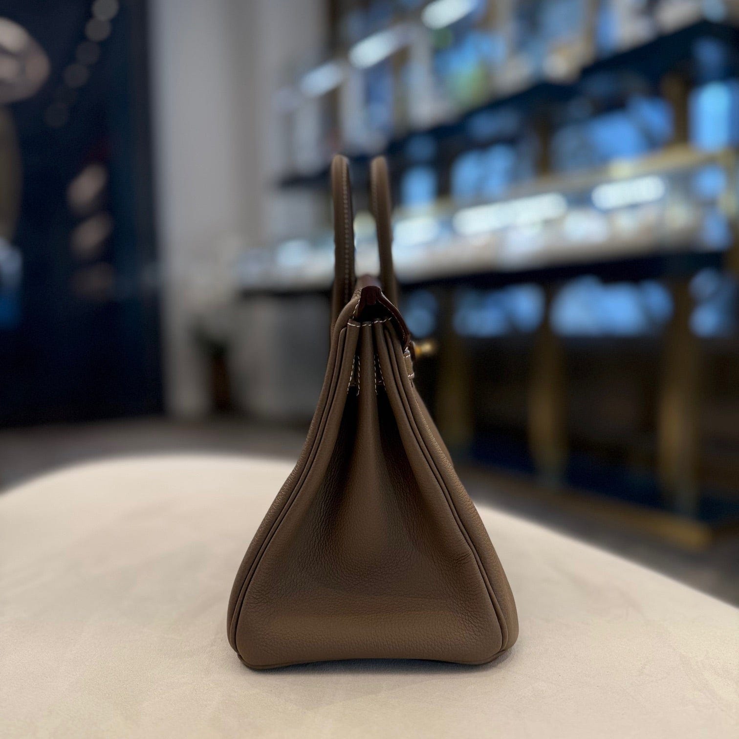 Hermès Etoupe Birkin 25 Togo Gold Hardware