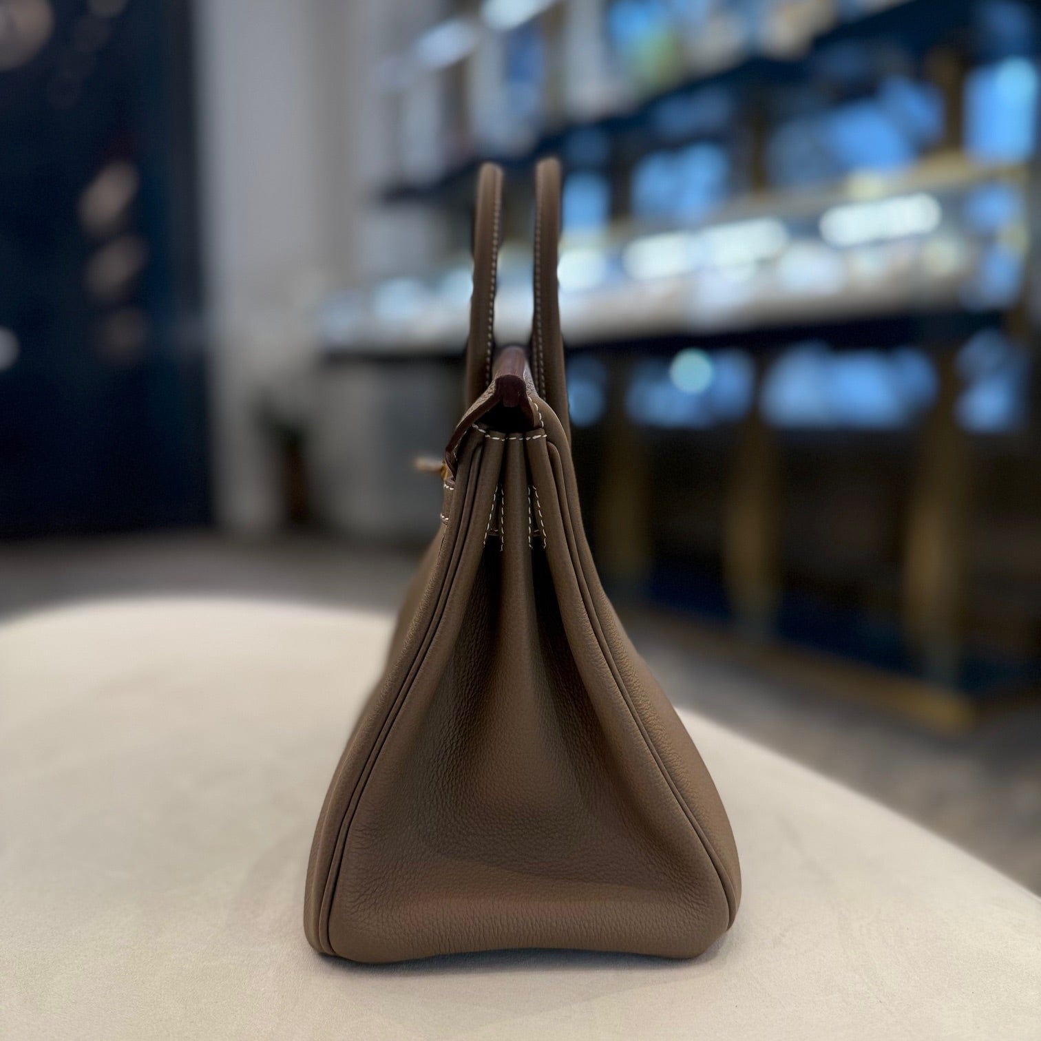 Hermès Etoupe Birkin 25 Togo Gold Hardware