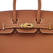 Hermès Gold Birkin Sellier 25 Epsom Gold Hardware