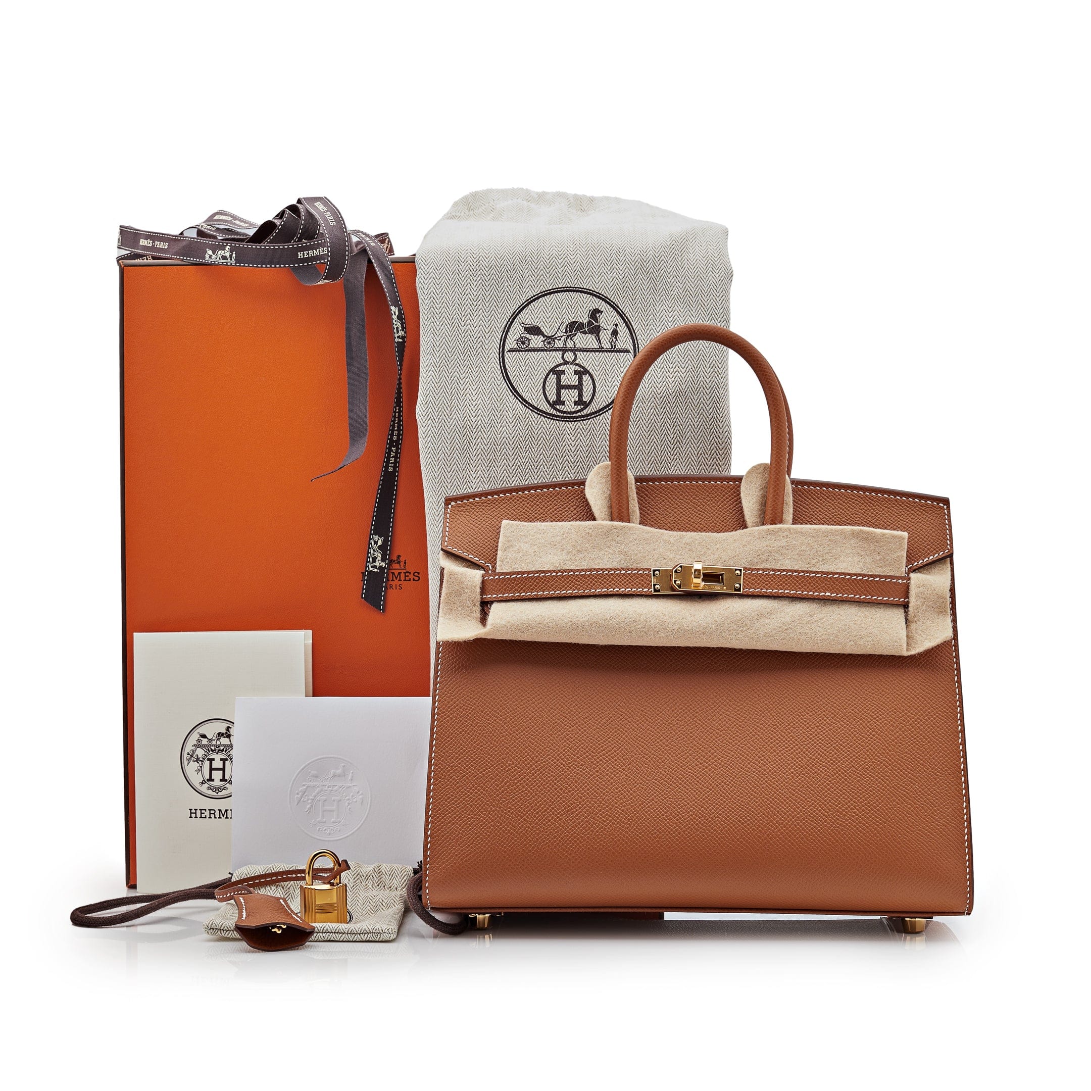 Hermès Gold Birkin Sellier 25 Epsom Gold Hardware