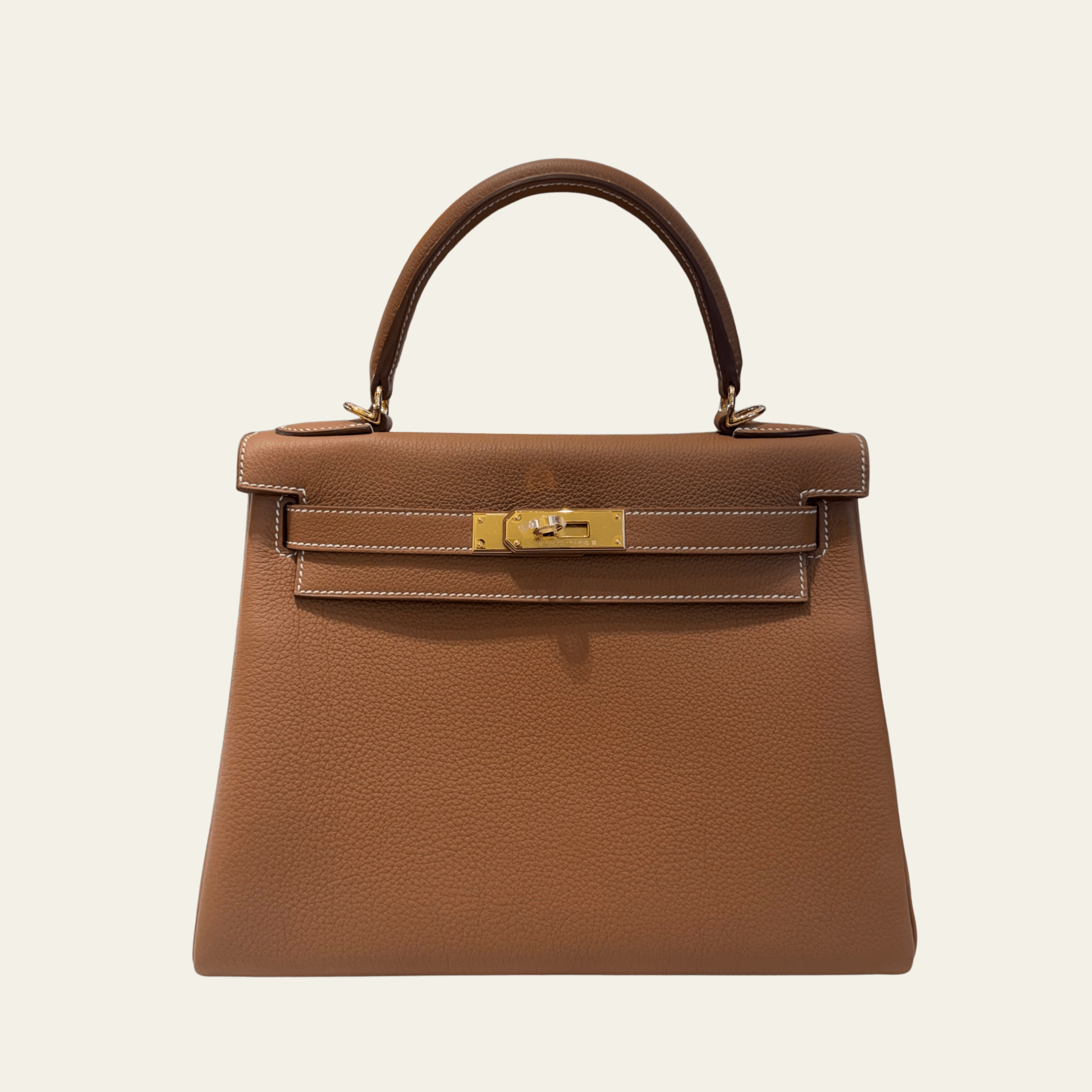Hermès Kelly 28 Gold – Brown Kelly Retourne Togo Gold Hardware