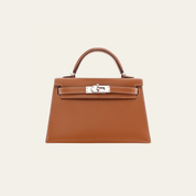 Hermès Gold Mini Kelly Sellier 20 Epsom Palladium Hardware