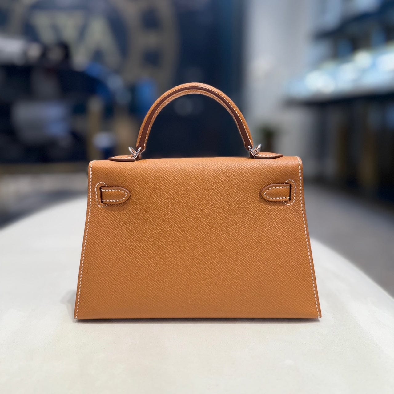 Hermès Gold Mini Kelly Sellier 20 Epsom Palladium Hardware