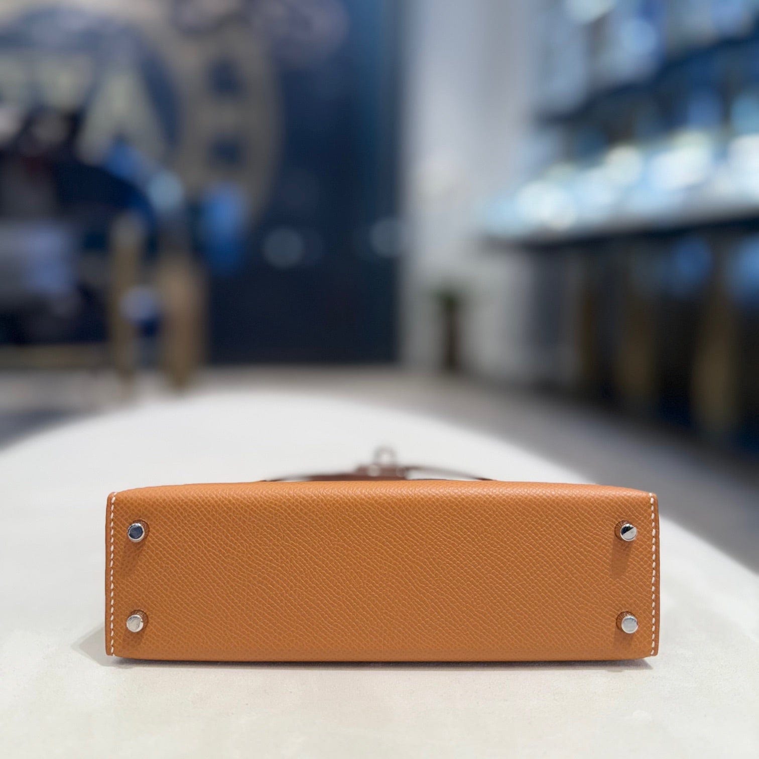 Hermès Gold Mini Kelly Sellier 20 Epsom Palladium Hardware