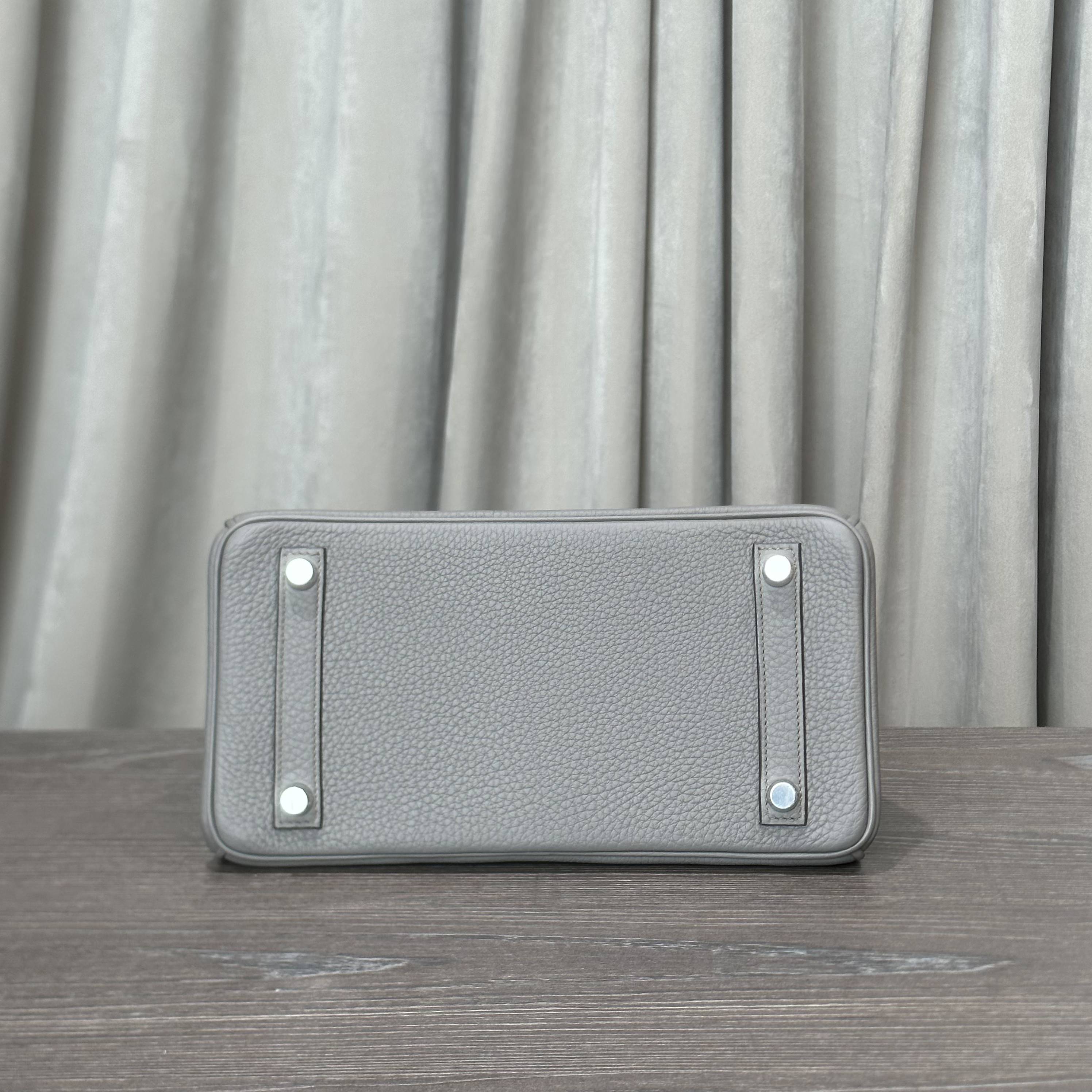 Hermès Gris Etain Birkin 25 Togo Palladium Hardware