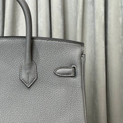 Hermès Gris Etain Birkin 25 Togo Palladium Hardware