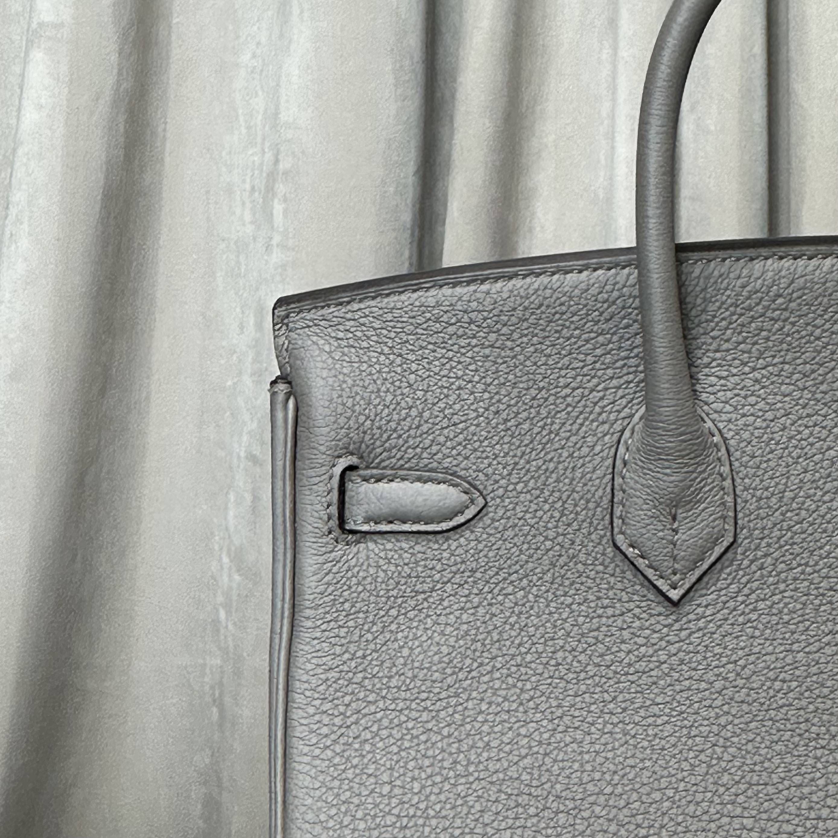 Hermès Gris Etain Birkin 25 Togo Palladium Hardware