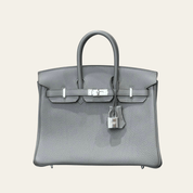 Hermès Gris Etain Birkin 25 Togo Palladium Hardware