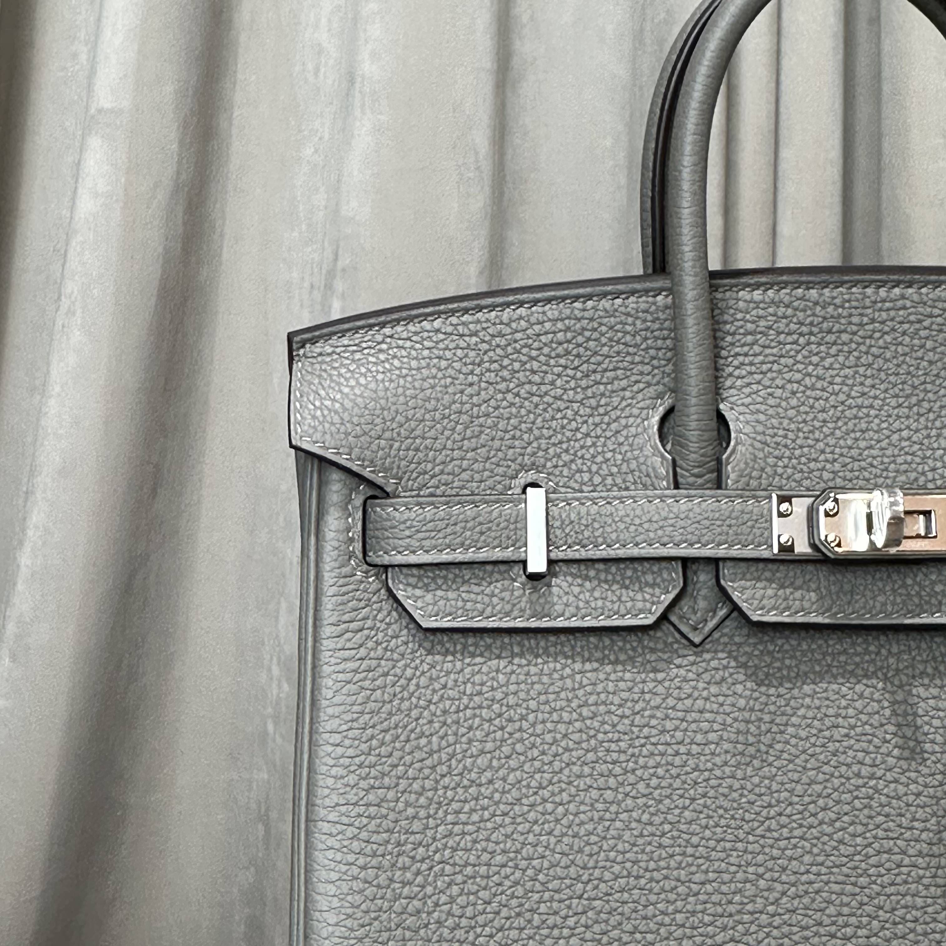Hermès Gris Meyer Birkin 25 Togo Palladium Hardware
