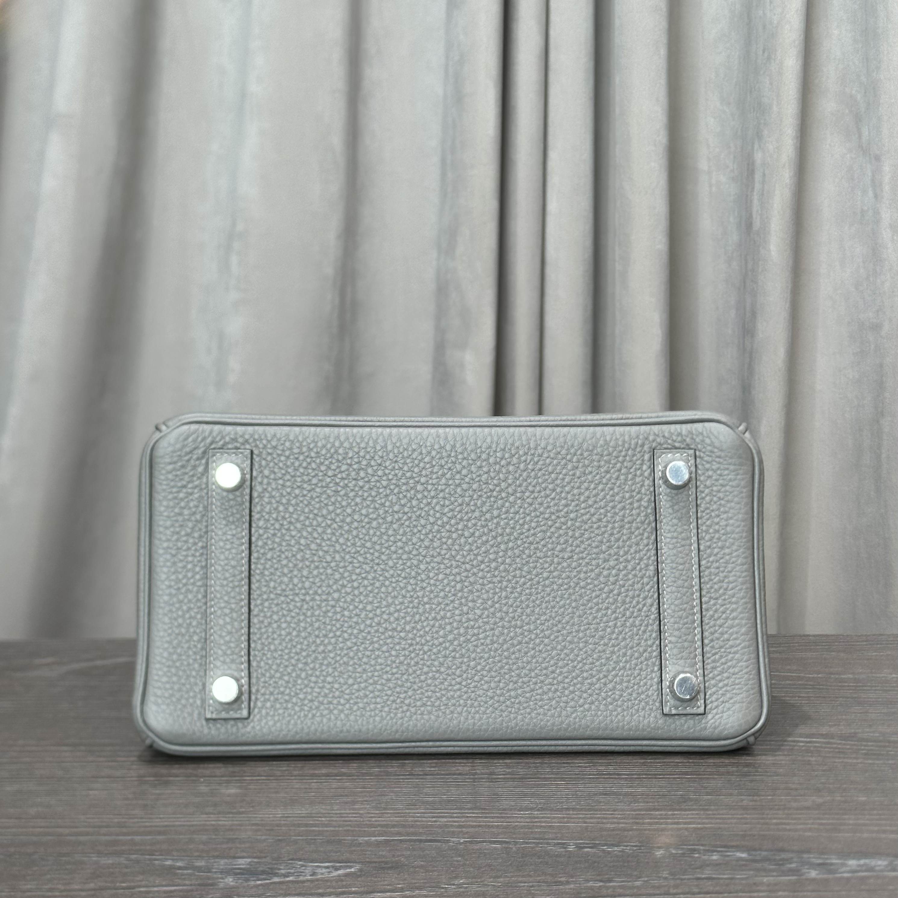 Hermès Gris Meyer Birkin 25 Togo Palladium Hardware